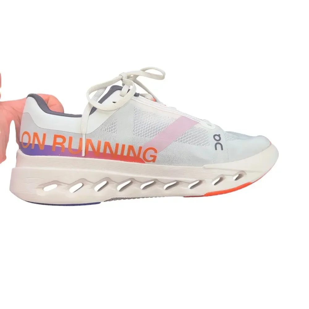 On Cloudsurfer Next Running Shoes White Pink Orange Women’s US 9.5 EU 41